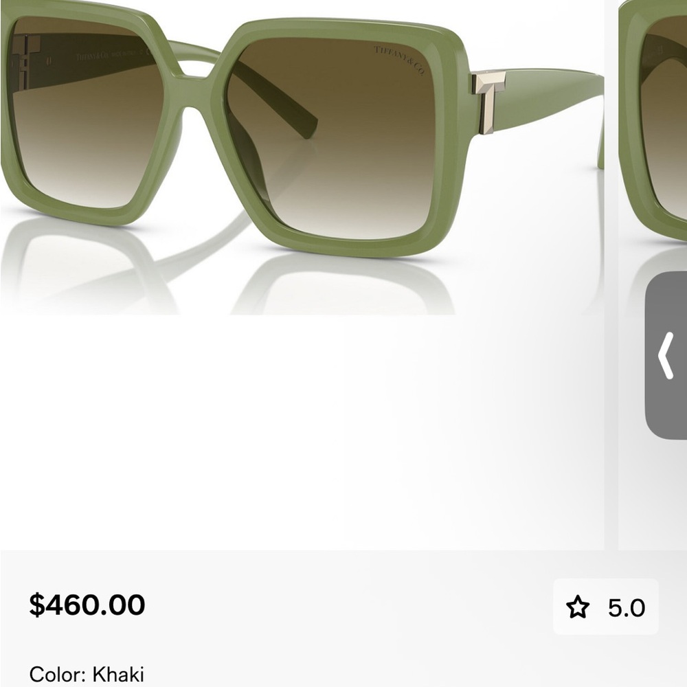 Never Opened Tiffany & Co. Olive Green Sunglasses